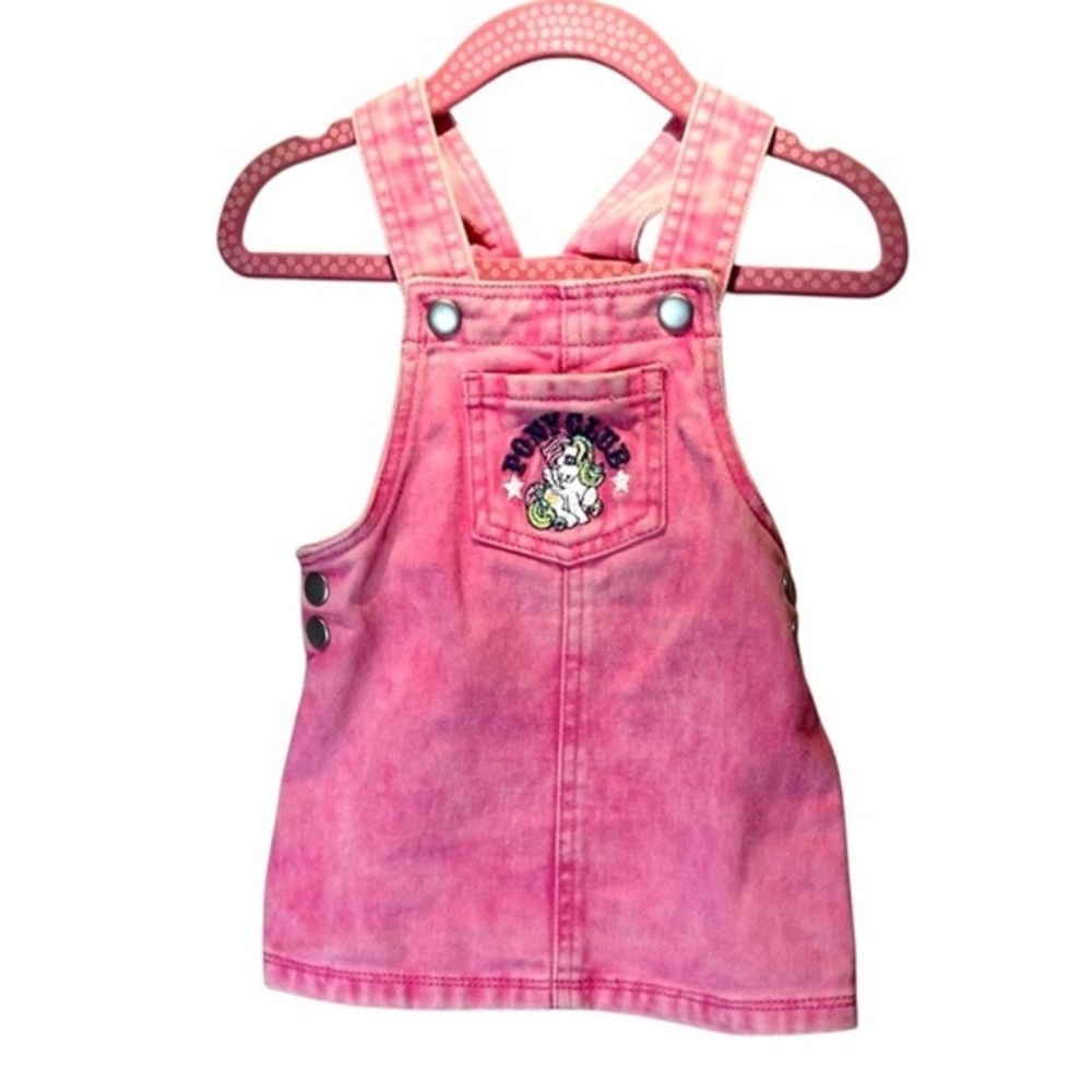 My Little Pony Baby Girl’s Pink Pony Club Denim Jumper Dress Size 12 Months